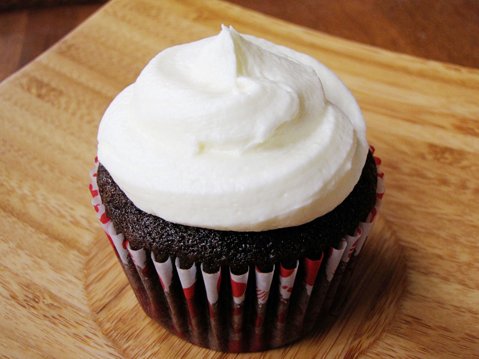 chocolate cupcakes with almond buttercream frosting Sweet Anna's